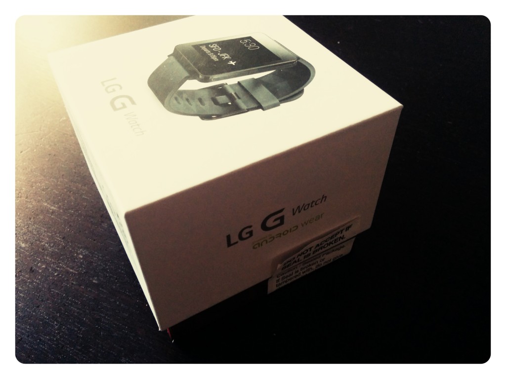 la boite de la LG G Watch