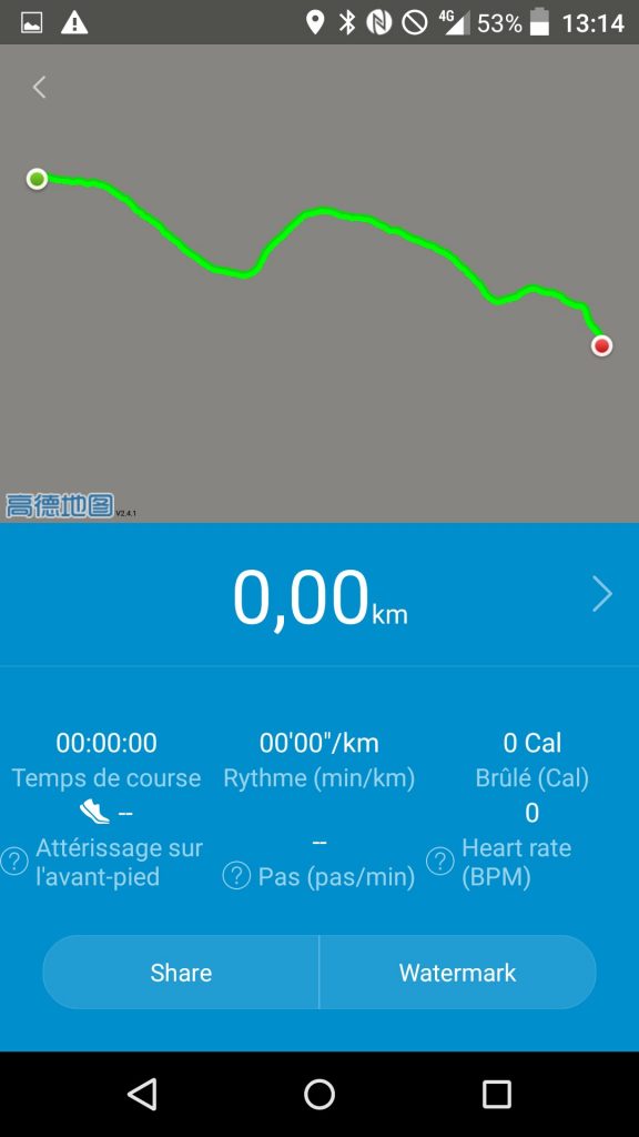 Le GPS de l'application Xiaomi Fit