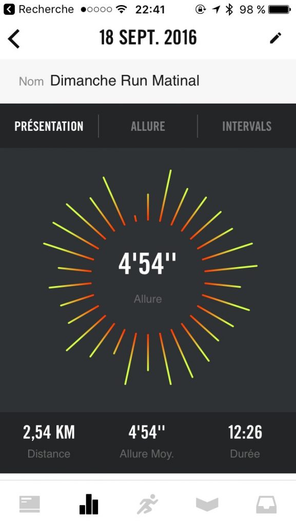L'application Nike Running Club a oublié de remonter mon  parcours GPS