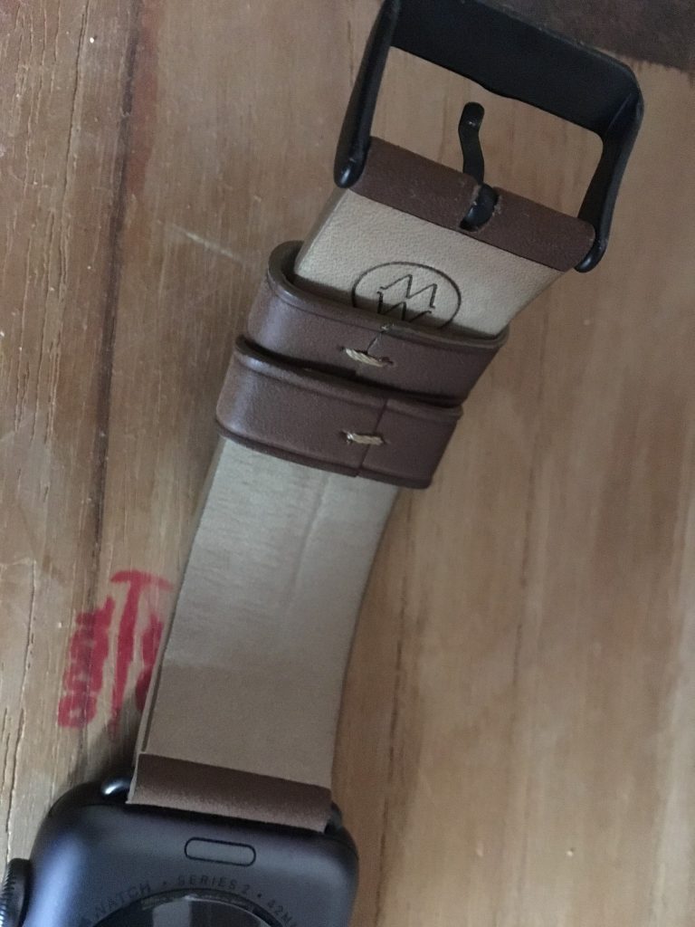détails du bracelet Apple Watch de Monowear